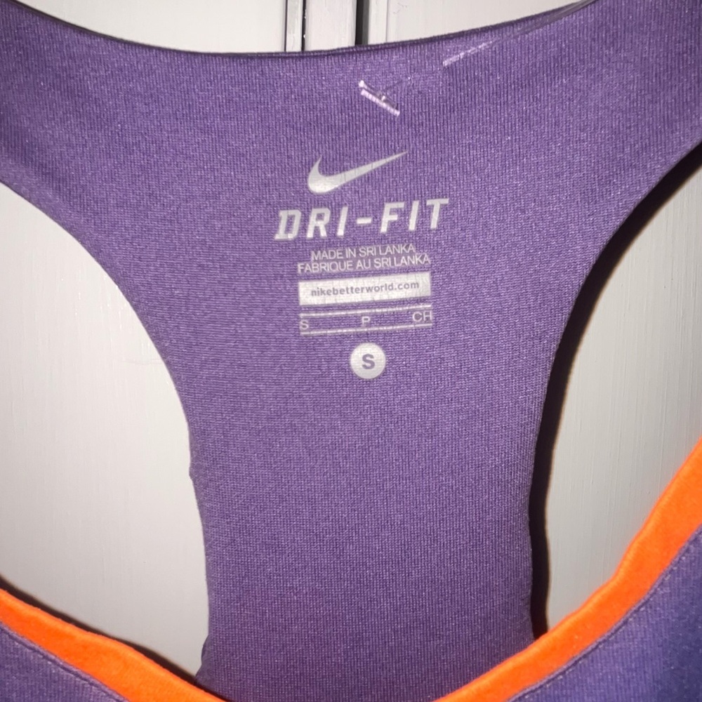 Nike Purple Tank Top with Orange Accent - Picture 2 of 3